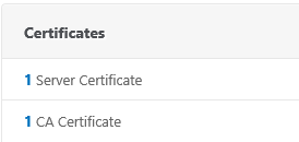 Certificates linked